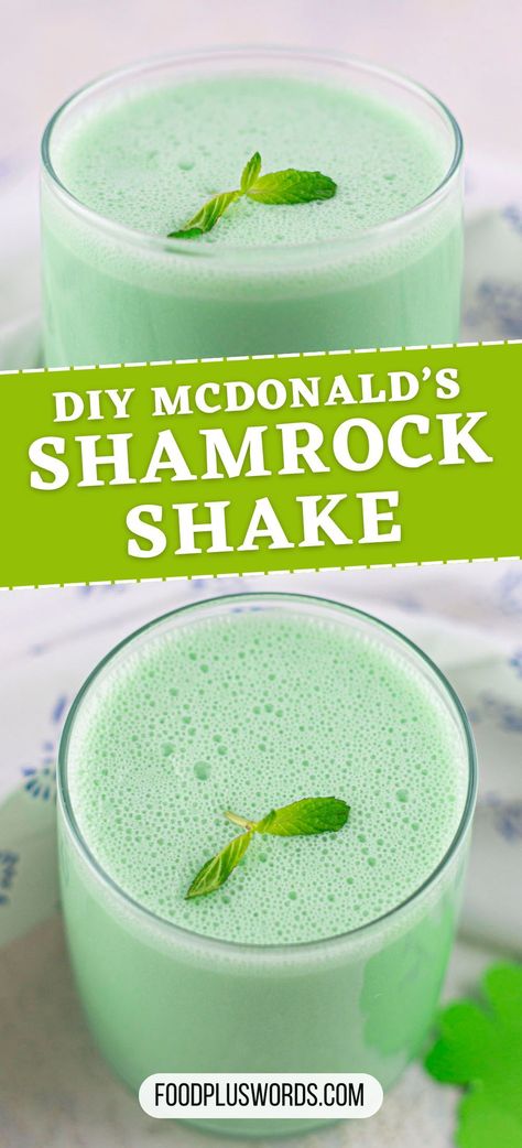 Craft your version of the McDonald's Shamrock Shake effortlessly at home with this simple and easy recipe. With just four readily available ingredients, you can get a taste of the limited-time seasonal favorite without making a trip to McDonald's. Treat yourself to a taste of this classic milkshake. Shamrock Shake Mcdonalds, Milkshake At Home, Mcdonalds Shakes, Easy Milkshake, Homemade Shamrock Shake, St Patricks Food, Shamrock Shake Recipe, Milkshake Recipe Easy, Mint Shake