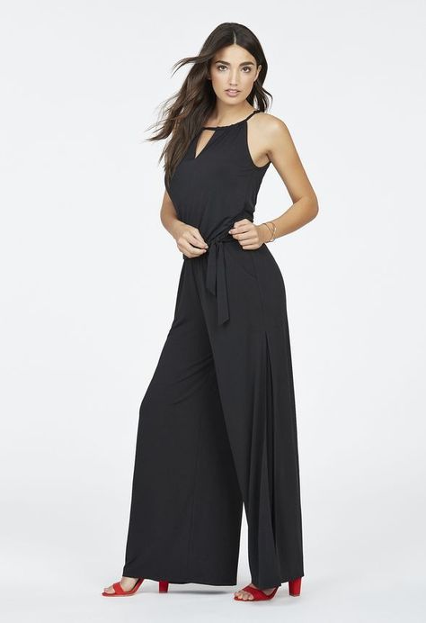 Suit up with the jumpsuit that was made for showing a little leg. This jumpsuit features a sheer panel side detailing and a halter neck.... Black Wide Leg Jumpsuit, Black Ruffle Top, Collar Jumpsuit, Black And White Romper, Halter Neck Jumpsuit, Evening Jumpsuit, Floral Print Rompers, Strapless Jumpsuit, Astr The Label