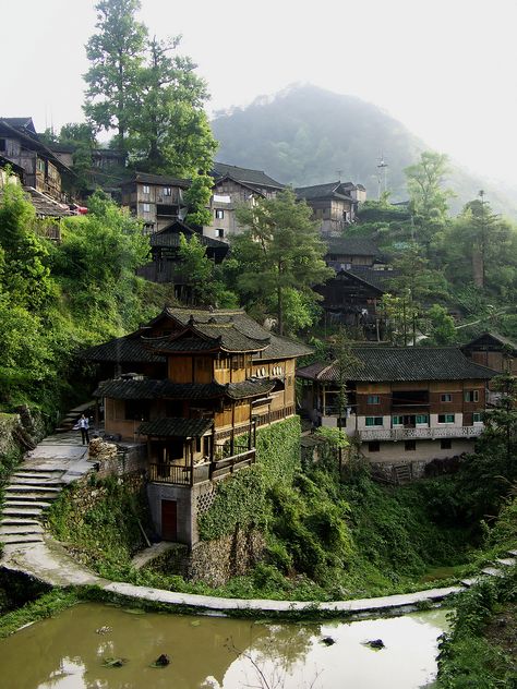 Old Village, Asian Architecture, Chinese Architecture, Japanese Architecture, China Travel, Traditional Architecture, Ancient Architecture, Pretty Places, Fantasy Landscape