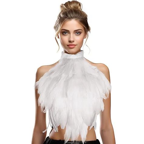 Feather Cape Shawl Costume Witch Wings Collar Adult Crow Neck Feather Cape, Cape Shawl, Wing Collar, Costume Accessories, Cosplay Costumes, Shawl, Cape, Witch, Collar