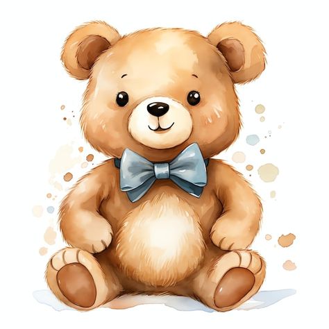 Birthday Teddy Bear, Watercolor Teddy Bear, Teddy Bear Clipart, 28th Birthday, Bear Clipart, Bear Illustration, Bear Teddy, Cute Teddy Bear, Cute Teddy