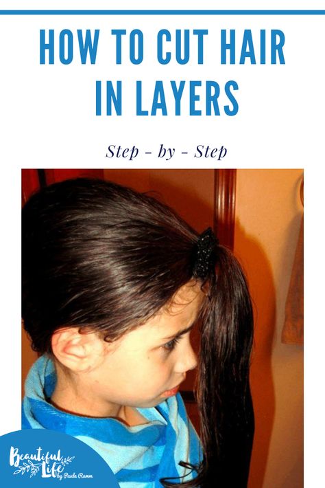 How to Cut Hair in Layers Step by Step! So easy, you can do it in just 5 minutes! | How to cut hair at home  | ponytail haircut | easy haircuts | ponytail haircut method | How to unicorn cut hair | ponytail haircut DIY #haircut Haircuts At Home For Women, Easy At Home Haircut, Easy At Home Haircuts For Women, Haircut Ponytail Method, Diy Haircut Layers, Haircuts Ponytail, Haircut Ponytail, Easy Haircuts, Ponytail Haircut