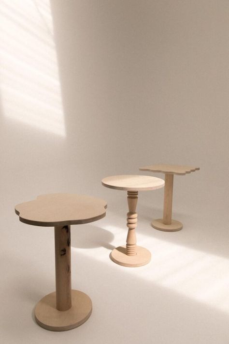 Table Bistrot en bois forme ronde et pied Totem Table Bistrot, Fondant, Design