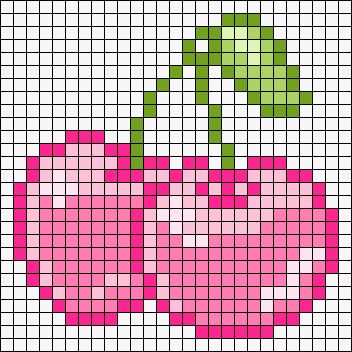 Pixel Grid Ideas Crochet, 24x24 Pixel Art, Pixel Graph Crochet Chart, How To Crochet Alpha Pattern, Strawberry Shortcake Pixel Art, Colorful Pixel Art, Crochet Pixel Grid Easy, Pretty Pixel Art, Crochet Pixel Grid Pattern