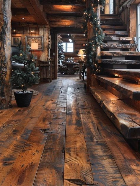 Rustic House Exterior, Cabin Homes Interior, Small Rustic House, Log Cabin Interior, Home Bar Rooms, Barn Style House Plans, Wood Steps, Dream Life House, Barn Style House