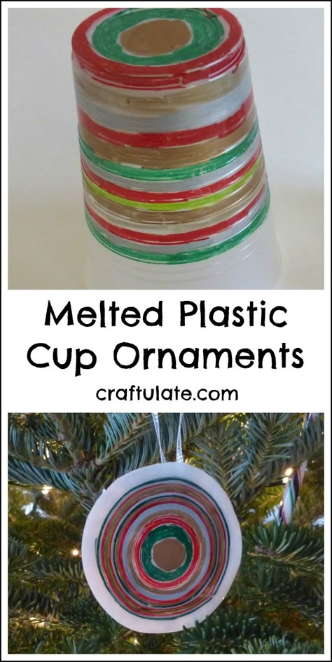 Melted Plastic Cup Ornaments Melt Plastic Cup Ornament, Plastic Cups Christmas Ornaments, Melted Cup Christmas Ornament, Ornaments For Kindergarteners To Make, Christmas Ornaments Diy 3rd Grade, Plastic Cup Ornaments Melted Ideas, Plastic Cup Christmas Ornaments Melted, Melting Plastic Cup Ornaments, Plastic Cup Melted Ornaments