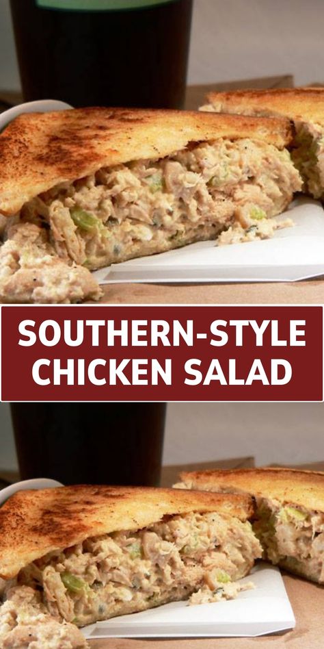 Chicken Salad Southern, Southern Chicken Salad Recipe, Southern Chicken Salad, Southern Style Chicken, Homemade Chicken Salad, Southern Chicken, Chicken Salad Recipe Easy, Easy Weekday Meals, Sweet Chicken