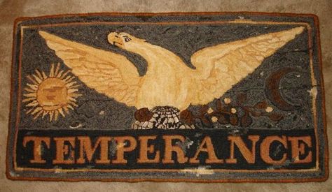 Temperance Mending Hacks, Primitive Hooked Rugs, Tavern Sign, Animal Rugs, Paint Decoration, Hooking Rugs, Wool Rug Hooking, Hooked On A Feeling, Bird Rug