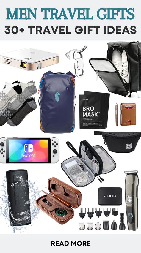 Men’s Must Haves, Men’s Travel Essentials, Travel Gift Ideas For Him, Gifts For Travelers Men, Men Essentials Man Stuff, Travel Essentials For Men, Travel Accessories Men, Travel Gifts Ideas, Mens Travel Essentials