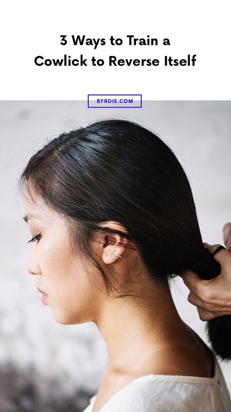 How to get rid of a cowlick How To Get Rid Of A Cowlick, Cow Lick Hair How To Get Rid, How To Get Rid Of Cowlick In Hair, How To Fix A Cowlick Back Of Head, Front Cowlick Hairstyles Women, Cowlick Back Of Head, Cowlick Bangs, Cowlick Hairstyles, Coconut Oil Hair Mask Diy