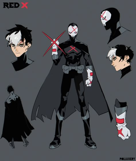 Batman Concept, Teen Titans Fanart, Red X, Univers Dc, Dc Comics Artwork, Bd Comics, Hero Costumes, The Batman, Superhero Design