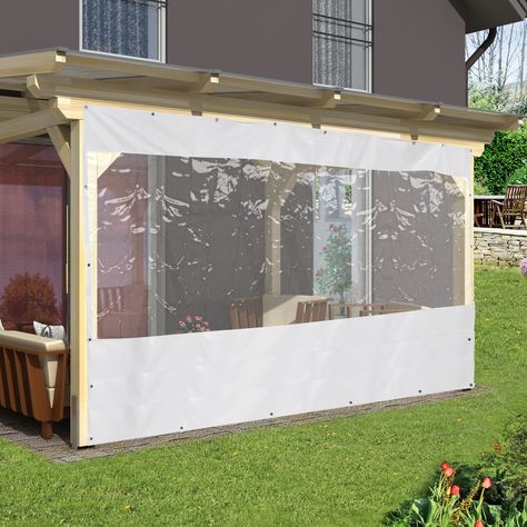 Protect your outdoor space from the elements with this high-quality PVC curtain panel. Clear Awning, Hydrostatic Pressure, Pvc Curtain, Awning Patio, Waterproof Tarp, Canopy Curtains, Patio Enclosures, Fencing & Gates, Awning Canopy