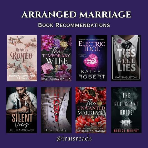 Featured: My Dark Romeo by @parkershuntington The Temporary Wife by @catharinamaura Electric Idol by @katee_robert Black Ties & White Lies by @authorkatsingleton Silent Vows by @jillramsowerauthor Bound By Honor by @corareillyauthor The Unwanted Marriage by @catharinamaura The Reluctant Bride by @monicamurphyauthor #book #bookstagram #booklover #booknerd #bookaddict #booksbooksbooks #bookcommunity #bookrecommendations #bookreview #bookre... Silent Vows, My Dark Romeo, Arrange Marriage Book Recommendations, Billionaire Romance Books, Bound By Honor, Marriage Romance, Marriage Books, Billionaire Romance, Dark Books