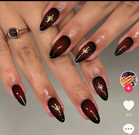 Hand Painted Nails, Red And Gold Nails, Nails Gel Nails, Custom Press On Nails, Graduation Nails, Painted Nails, Acrylic Press On Nails, Classy Acrylic Nails, Nails Gel