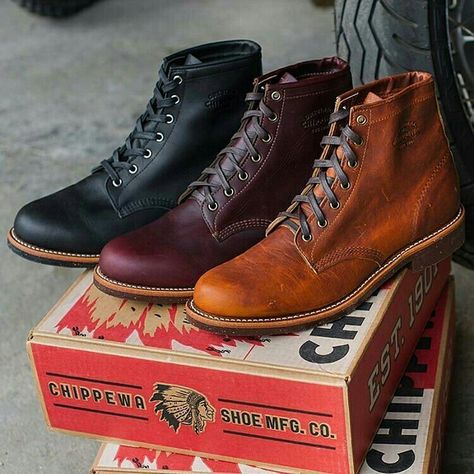 Rugged Fashion, Mens Biker Boots, Chippewa Boots, Gentlemen Style, Men Boot, Mens Rugged, Bike Pants, Harley Davidson Boots, Rugged Boots