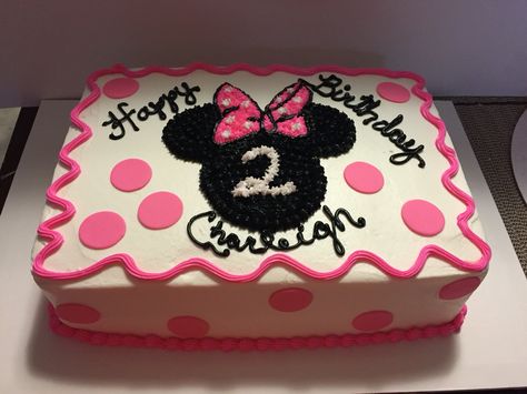 Minnie Mouse Cake Sheet, Minnie Mouse Sheet Cake, Birthday Sheet Cake, Minnie Mouse Round Cake, Minnie Mouse Birthday Cake Buttercream, Minnie Mouse Rosette Cake, Polka Dot Cake, Cake Sheet, Dot Cake