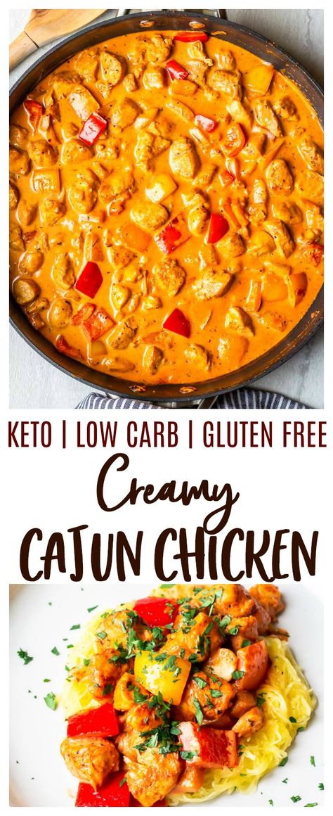 Low Carb Cajun, Creamy Cajun Chicken, Cajun Chicken Recipes, Healty Dinner, Friends Recipes, Boiled Egg Diet Plan, Healthy Comfort, Best Low Carb Recipes, Cajun Chicken