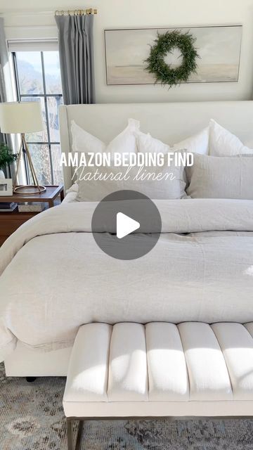 Meredith Drew on Instagram: "Amazon bedding find! This linen duvet set offers a soft, cozy, and organic feel. Now, I just need to pick the perfect color. ✨ Comment SHOP for links! ✨ Designer tip: Transform your bedroom with layered bedding in soothing neutral tones for a relaxing and peaceful space. ✨ #amazonfinds #amazonhome #transitionalmodern #moderncoastal #neutralhomeinspo #newyearhomerefresh #homerefresh #primarybedroom #bedroomrefresh #bedroominspo" Amazon Bathroom Decor, Layered Bedding, Amazon Bedding, Peaceful Space, Home Re, House Organisation, Transitional Modern, Amazon Storefront, Bedroom Refresh