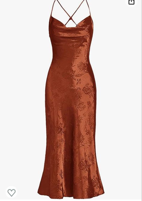 Burnt Orange Prom Dress, Orange Satin Dress, Party Long Dress, Long Slip Dress, Burnt Orange Dress, Long Slip, Silky Dress, Satin Wedding Dress, Rust Dress