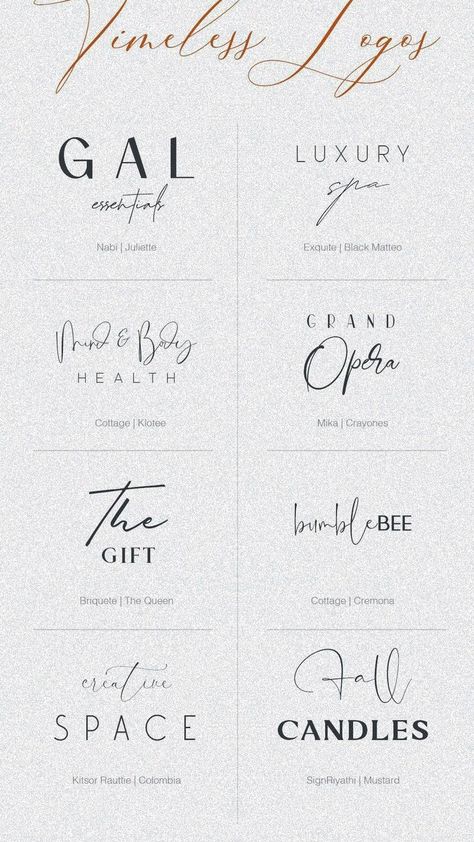 Explore 180,746 stunning wedding fonts to download and find the perfect match that fits your next web and print design projects of all sizes. Are you looking for the perfect wedding fonts? You’ve come to the right place! Check out our collection, new designs are added every day. Free Font Pairings, Doula Branding, August Tattoo, Graphic Fonts, Font Canva Lettering, Timeless Logo Design, Trending Fonts, Timeless Logo, Font Pairings