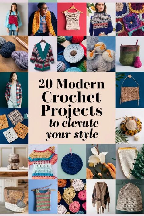 20 Modern Crochet Projects to Elevate Your Style - Fabricerie Modern Crochet Projects, Crochet Water Bottle Holder, Crochet Plant Hanger, Modern Crochet Blanket, Crochet Dreamcatcher, Chunky Crochet Blanket, Crochet Pillow Cover, Crochet Stitches For Blankets, Crochet Motif Patterns