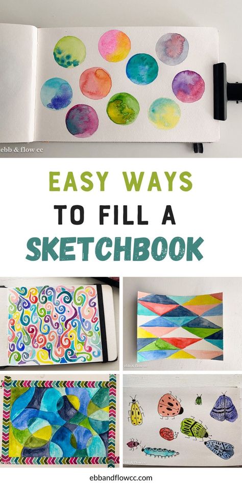 Not sure what to paint? Get started painting these simple ideas for your watercolor sketchbook. Zentangle Watercolor Ideas, Watercolor And Ink Doodles, Watercolor Sketchbook Ideas, Zentangle Watercolor, Watercolor Doodles, What To Paint, Learn Watercolor Painting, Watercolor Art Journal, Watercolor Beginner