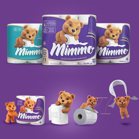 Mimmo on Behance Bear Packaging, Tissue Packaging, Kids Packaging, Fluffy Bear, Milk Packaging, Cosmetic Packaging Design, Soap Packaging, Food Packaging Design, Paper Packaging