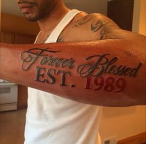 Forever Blessed Tat Forever Blessed Tattoo, Blessed Tattoo, Blessed Tattoos, Tattoo Idea, Tattoos And Piercings, New Tattoos, Cool Tattoos, Tatting, Tattoo Quotes