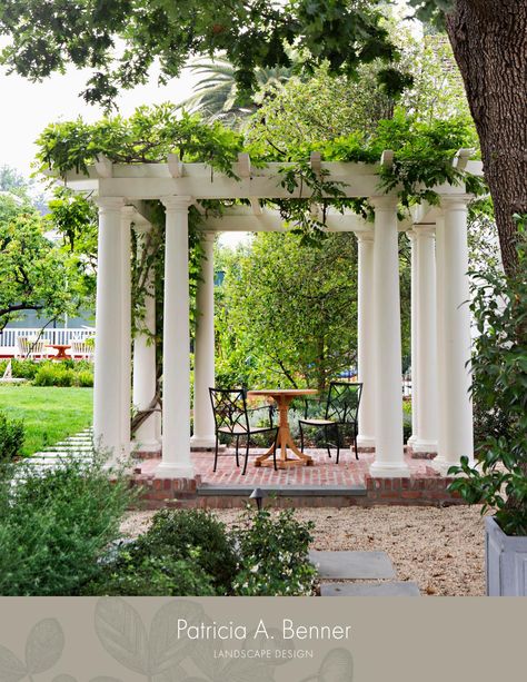 Garden Columns, Garden Vase, Landscape Reference, European Garden, Gazebo Pergola, English Cottage Garden, Brick Patios, Outdoor Backyard, Garden Structures