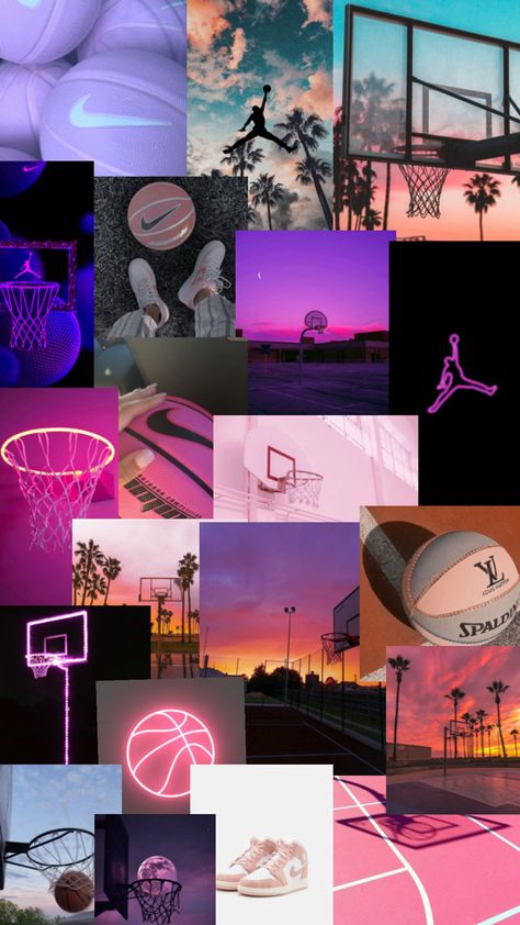 Basketball And Football Wallpaper, Sporty Wallpaper Aesthetic, Basketball Backgrounds Wallpapers, Basketball Collage Wallpaper, Basketball Ball Wallpaper, Sports Wallpaper Iphone, Cute Basketball Wallpapers, Wallpaper Iphone Basketball, Basketball Wallpaper Iphone