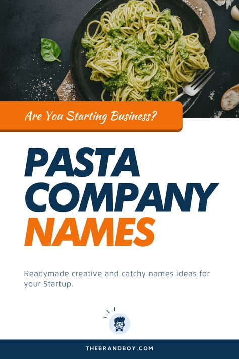 When you are prepared to choose a pasta name, you need to keep the various kinds of pasta types in mind. Pasta types matter a lot when you are willing to choose a good name for the same.  #BusinessNames #CatchyNames #NamesIdea #SmallBusinessNames #PastaNames Pasta Business Name Ideas, Pasta Branding, Spaghetti Restaurant, Cafe Names Ideas, Salad Names, Pasta Buffet, Kinds Of Pasta, Company Names Ideas, Pasta Italia