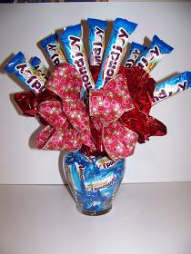 Valentines Gift For Hubby, Graduation Candy Bouquet, Archers Voice, Candy Bar Bouquet, Mia Sheridan, Candy Arrangements, Candy Centerpieces, Candy Bar Birthday, Candy Bouquet Diy