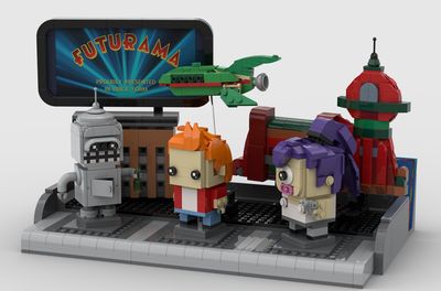 LEGO IDEAS - Futurama Microfighter Futurama Gift Ideas, Futurama Building, Leela From Futurama, Futurama Professor, Zapp Brannigan Futurama, Public Service Announcement, Futurama, Funny Messages, Big Screen