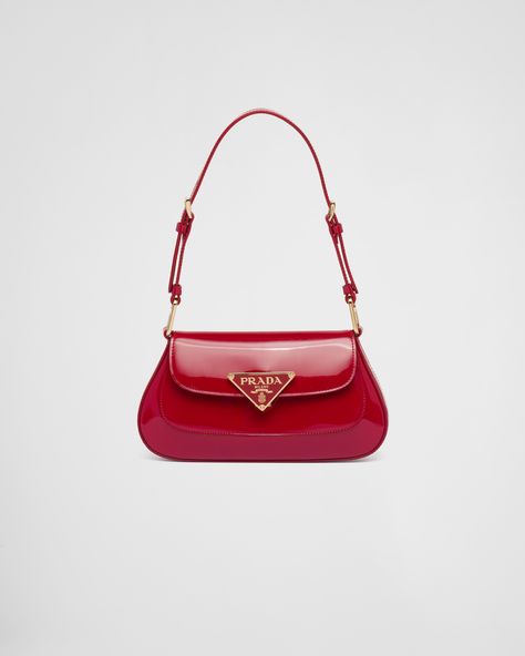 Red Prada Bag, Fancy Bags, Pretty Bags, Doja Cat, Cute Bags, Bags Designer Fashion, Cherry Red, Flap Bag, Leather Mini