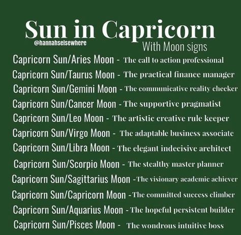 Sun Capricorn, 13th Zodiac Sign, Capricorn Sun, Personality Chart, Witch Things, Sagittarius Moon, Taurus Moon, Planet Signs, Capricorn Moon