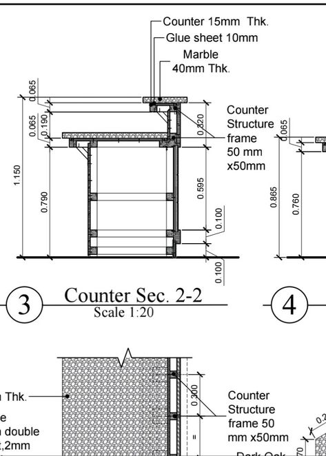 Coffee Pano - Main counter Details - Working Design on Behance Cafe Counter Detail Drawing, Cafe Counter Dimensions, Coffee Counter Ideas Kitchen, Bar Details Design, Bar Counter Detail Drawing, Bar Dimensions Design, Bar Detail Drawing, Cafe Counter Layout, Counter Detail Drawing