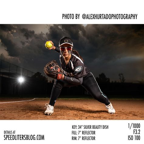 Softball Photography Ideas, Sports Portraits Lighting, Dynamic Sports Photography, Dramatic Sports Photography, Sports Portrait Photography, Sports Photography Poses, Speedlite Photography, Sports Photography Ideas, Baseball Portraits