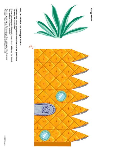 Spongebob Pineapple House Diy, Spongebob Papercraft, Pineapple Spongebob, Spongebob Crafts, Spongebob Birthday Party Decorations, Spongebob Birthday Party, Spongebob Party, Spongebob Birthday, Paper Toys Template