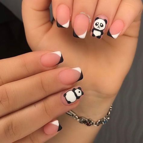 Panda Nail Art, Quick Nail Art, Lilac Nails, Trendy Nail Art Designs, Blush Nails, Nail Art Designs Diy, Pretty Nail Art Designs, Nail Art Designs Videos, Latest Nail Art