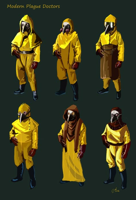 "modern plague doctors" Tumblr post. Almost looks like Breaking Bad met with Medieval inspiration. Plague Doctor Modern, Plague Mask Character Design, Plague Doctor Soldier, Futuristic Plague Doctor, Plague Doctor Masks, Modern Plague Doctor, Evil Doctor Character Design, Plague Doctor Character Design, Plague Doctor Oc