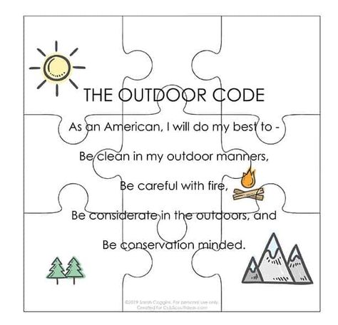 Check out this fun Cub Scout Outdoor Code printable puzzle. The game can help your Scouts memorize the Code for Webelos and Arrow of Light. It would be a good addition to your list of Blue and Gold activities. #CubScouts #CubScout #Scouting #Webelos #ArrowOfLight #CubScoutIdeas Outdoor Code Cub Scouts Printable, Girl Scout Camping Activities, Cub Scout Oath, Cub Scouts Activities, Scout Camping Activities, Cub Scout Games, Boy Scout Activities, Scouts Badges, Scouts Activities