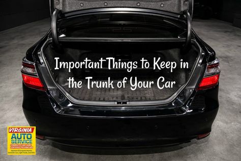 Here are 6 essential items we recommend that everyone keep in the trunk of their car in case of emergency. https://automotiverepairphoenix.com/6-essential-items-to-keep-in-the-trunk-of-your-car/ Trunk Essentials Car, Essential Car Items, Clean Car Mats, Car Care Kit, Car Emergency Kit, Tire Pressure Gauge, Portable Air Compressor, Driving Tips, Car Essentials