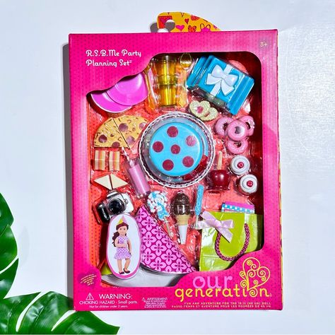 American Girl Doll Accessories Food, Our Generation Doll Accessories, American Girl Birthday Party, American Girl Birthday, American Girl Doll Sets, Birthday Party Accessories, Party Sandwiches, Chelsea Doll, Toys Uk