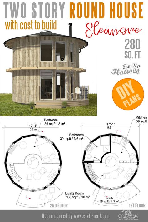 Round House Design, Round House Plans, Circle House, Silo House, Wood Projects Plans, Earthship Home, Diy Budget, Backyard Sheds, Cost To Build