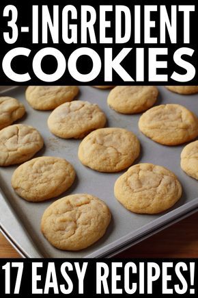 Three Ingredient Banana Cookies, Easy Snack Recipes No Bake 3 Ingredients, Few Ingredients Cookies, Three Ingredient Chocolate Chip Cookies, No Butter Cookies Easy, Cookie Recipes With No Butter, Basic Cookies Recipes, Gluten Free Cookies Easy 3 Ingredients, Basic Cookie Recipes Easy