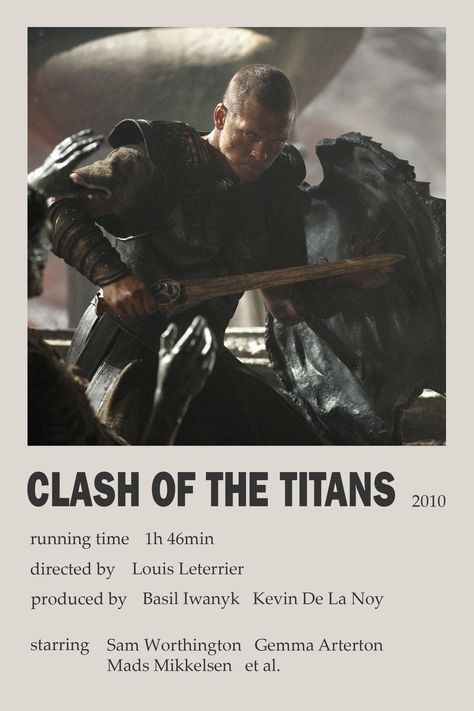 Clash Of Titans, Polaroid Movie Poster, Sam Worthington, Standing In The Rain, Clash Of The Titans, Raining Outside, Donnie Darko, The Titans, Lights Camera Action