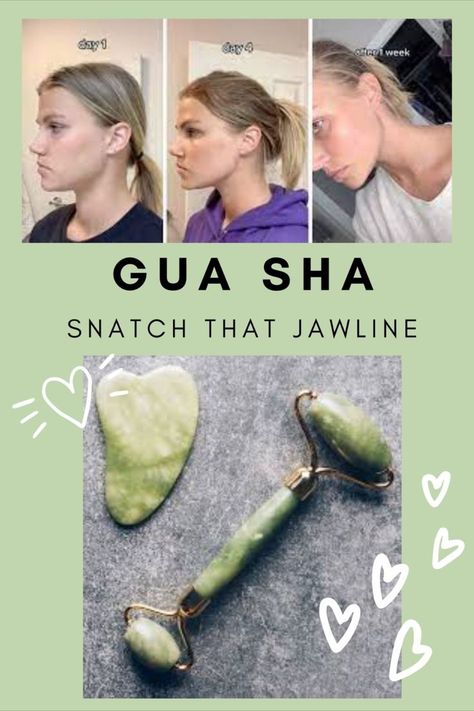 skincare beauty health wellness gua sha fitness lifestyle routine clear skin Redness Reducing Skin Care, Face Roller And Gua Sha, Roller And Gua Sha, Gua Sha Set, Facial Tools, Gua Sha Massage, Slimmer Face, Face Roller, Jade Roller