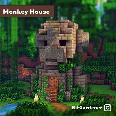 Witches Hut Minecraft, Statue Minecraft, Minecraft Treehouses, Minecraft Town, Minecraft Statues, Mc Ideas, Minecraft Tutorials, Minecraft Mansion, Minecraft Interior