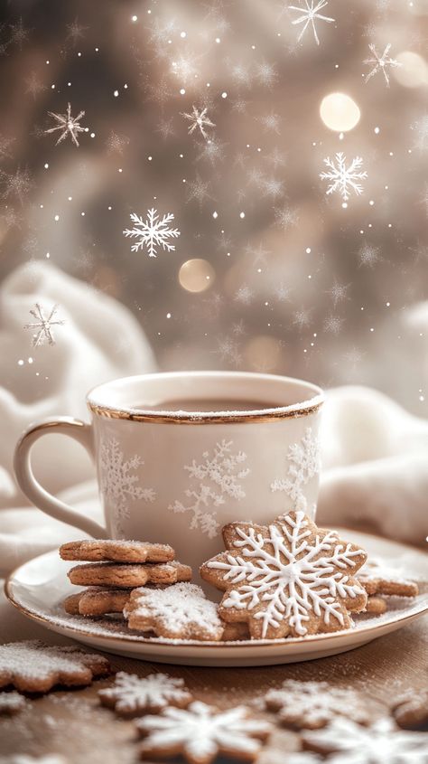 Christmas wallpaper Winter Images Cozy, Cozy Iphone Wallpaper Aesthetic, Hot Chocolate Aesthetic Wallpaper, Cream Christmas Wallpaper, Coffee Christmas Aesthetic, Coffee Illustration Wallpaper, Coffee Winter Aesthetic, Cozy Christmas Wallpaper Iphone, Hot Cocoa Wallpaper