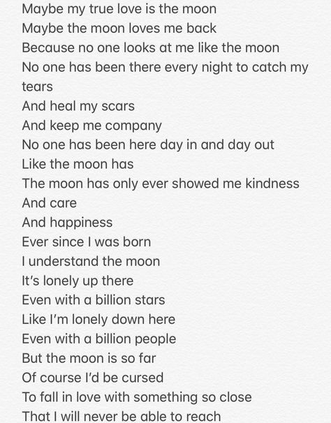 Moon Rhymes Poem, Poem About Moon And Stars, Poems Of The Moon, Poem About Moon And Love, Hung The Moon Quotes, Poems About Wanting Someone Else, The Moon Poetry Book, Moon Love Poem, Poems About Sun And Moon